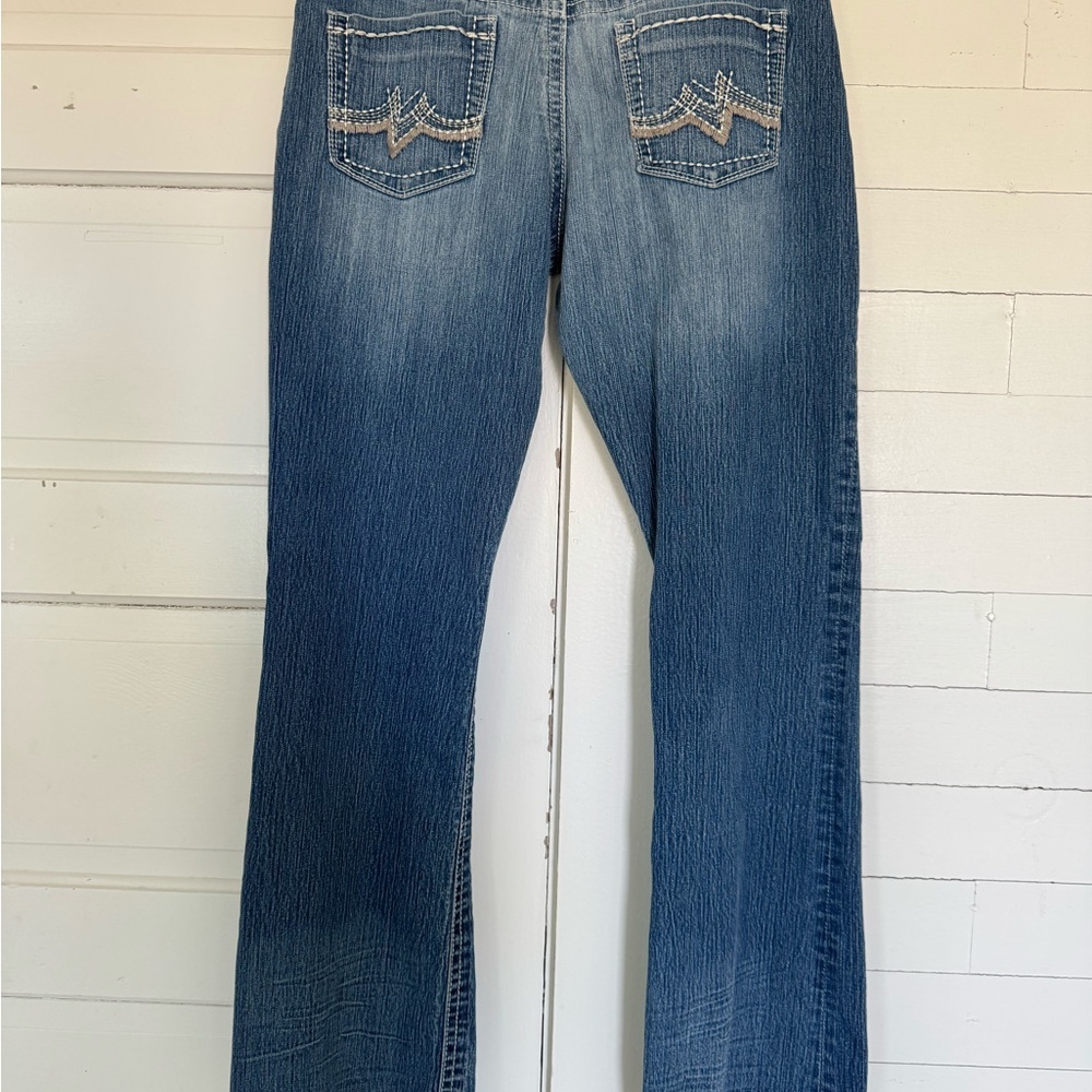 Maurices Blue Boot Cut Jeans with Stylish Fading